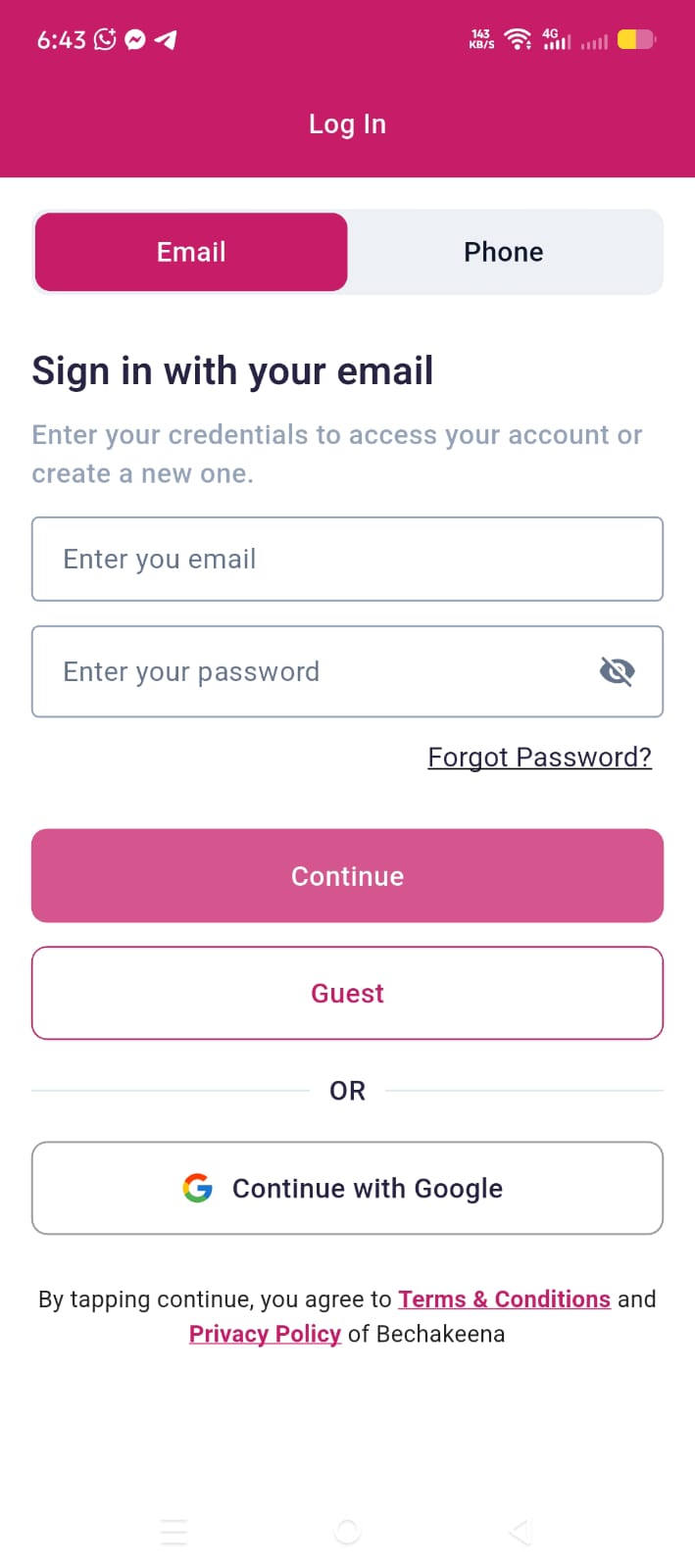 Bechakeena app — browse listings